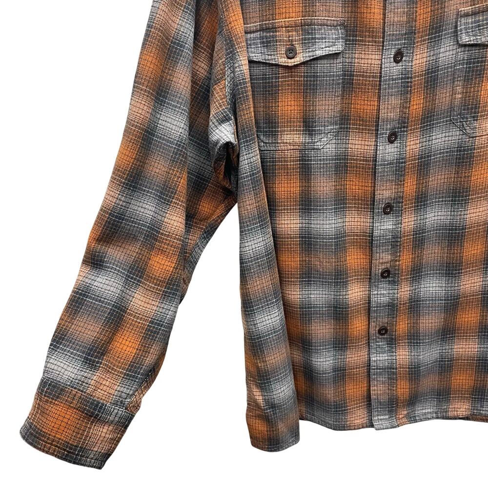 Red Head Men’s Orange & Gray Long Sleeve Flannel Shirt Size 2XL - Picture 4 of 9